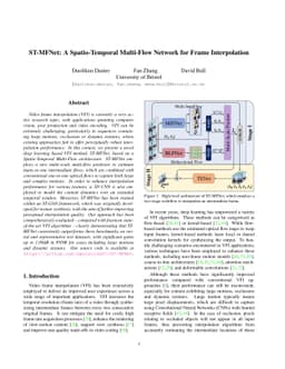 ST-MFNet: A Spatio-Temporal Multi-Flow Network for Frame Interpolation
