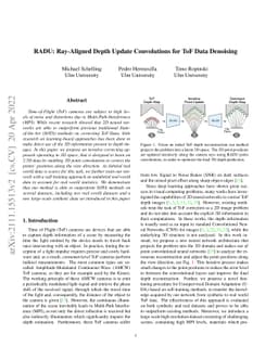 RADU: Ray-Aligned Depth Update Convolutions for ToF Data Denoising