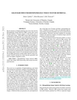 Gram Barcodes for Histopathology Tissue Texture Retrieval