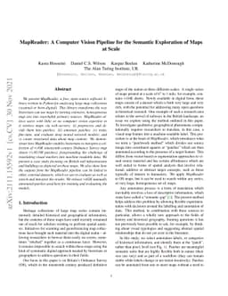 MapReader: A Computer Vision Pipeline for the Semantic Exploration of
  Maps at Scale