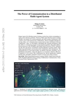 The Power of Communication in a Distributed Multi-Agent System