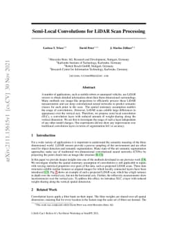 Semi-Local Convolutions for LiDAR Scan Processing