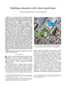 Building extraction with vision transformer