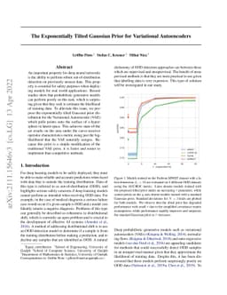 The Exponentially Tilted Gaussian Prior for Variational Autoencoders