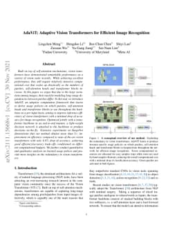 AdaViT: Adaptive Vision Transformers for Efficient Image Recognition