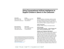 Using Conversational Artificial Intelligence to Support Children's
  Search in the Classroom