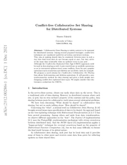 Conflict-free Collaborative Set Sharing for Distributed Systems