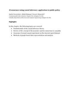 AI Assurance using Causal Inference: Application to Public Policy