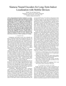Siamese Neural Encoders for Long-Term Indoor Localization with Mobile
  Devices