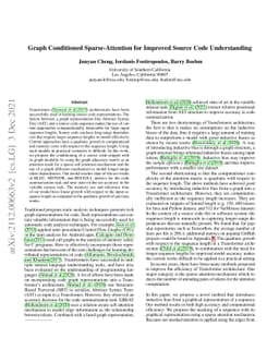 Graph Conditioned Sparse-Attention for Improved Source Code
  Understanding