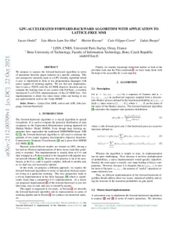 GPU-Accelerated Forward-Backward algorithm with Application to
  Lattice-Free MMI