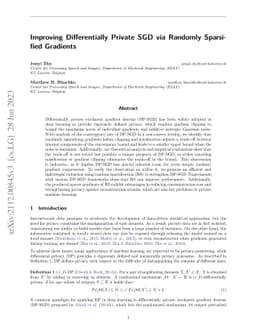 Improving Differentially Private SGD via Randomly Sparsified Gradients