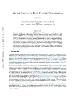 Neural Stochastic Dual Dynamic Programming