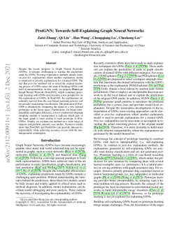 ProtGNN: Towards Self-Explaining Graph Neural Networks