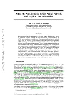 AutoGEL: An Automated Graph Neural Network with Explicit Link
  Information