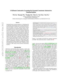 CO2Sum:Contrastive Learning for Factual-Consistent Abstractive
  Summarization