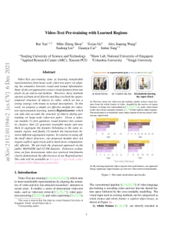 Video-Text Pre-training with Learned Regions