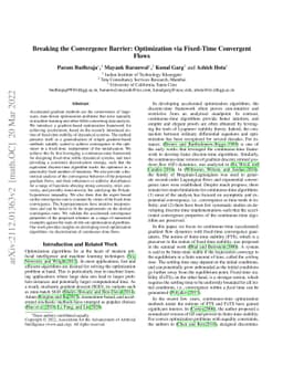 Breaking the Convergence Barrier: Optimization via Fixed-Time Convergent
  Flows