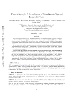Unity is Strength: A Formalization of Cross-Domain Maximal Extractable
  Value