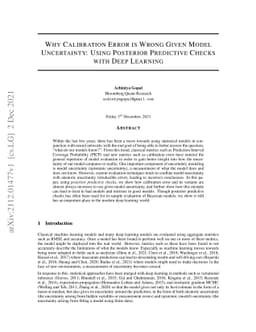 Why Calibration Error is Wrong Given Model Uncertainty: Using Posterior
  Predictive Checks with Deep Learning