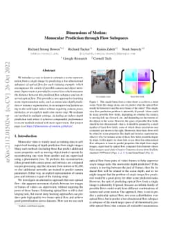 Dimensions of Motion: Monocular Prediction through Flow Subspaces