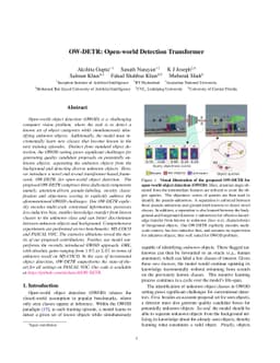 OW-DETR: Open-world Detection Transformer