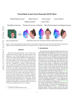 Neural Head Avatars from Monocular RGB Videos