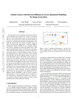 Global Context with Discrete Diffusion in Vector Quantised Modelling for
  Image Generation