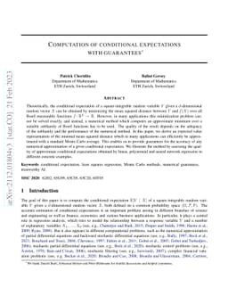 Computation of conditional expectations with guarantees