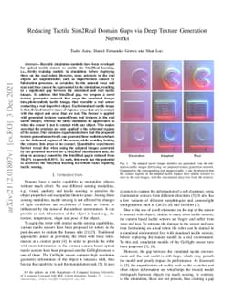 Reducing Tactile Sim2Real Domain Gaps via Deep Texture Generation
  Networks