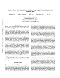 Cross-modal Knowledge Distillation for Vision-to-Sensor Action
  Recognition