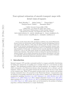 Near-optimal estimation of smooth transport maps with kernel
  sums-of-squares