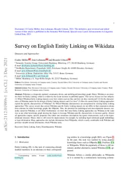 Survey on English Entity Linking on Wikidata