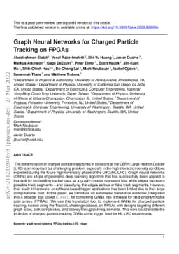 Graph Neural Networks for Charged Particle Tracking on FPGAs