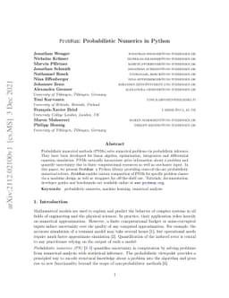 ProbNum: Probabilistic Numerics in Python