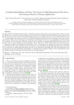 Combining Embeddings and Fuzzy Time Series for High-Dimensional Time
  Series Forecasting in Internet of Energy Applications