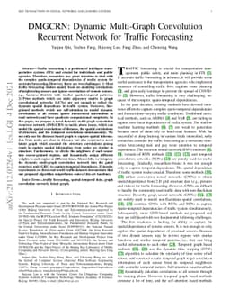 DMGCRN: Dynamic Multi-Graph Convolution Recurrent Network for Traffic
  Forecasting