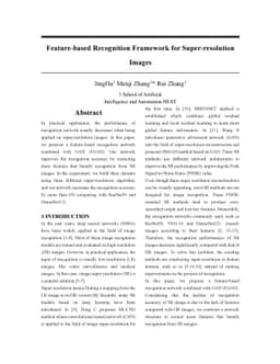 Feature-based Recognition Framework for Super-resolution Images