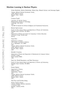 Machine Learning in Nuclear Physics