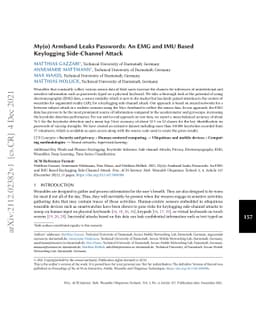 My(o) Armband Leaks Passwords: An EMG and IMU Based Keylogging
  Side-Channel Attack