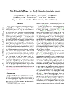 Gated2Gated: Self-Supervised Depth Estimation from Gated Images