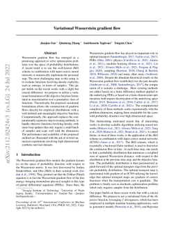 Variational Wasserstein gradient flow