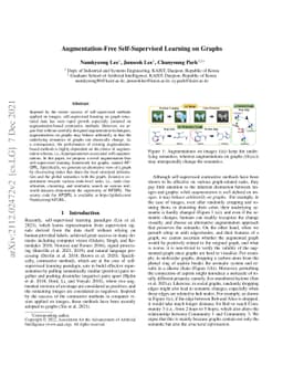 Augmentation-Free Self-Supervised Learning on Graphs