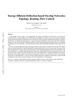 Energy-Efficient Deflection-based On-chip Networks: Topology, Routing,
  Flow Control