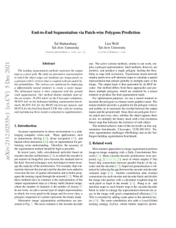 End-to-End Segmentation via Patch-wise Polygons Prediction