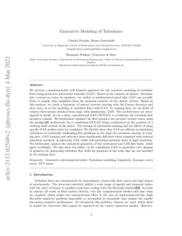 Generative Modeling of Turbulence
