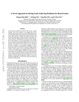 A Novel Approach to Solving Goal-Achieving Problems for Board Games