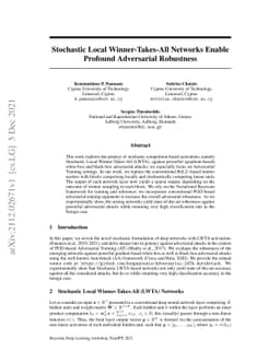 Stochastic Local Winner-Takes-All Networks Enable Profound Adversarial
  Robustness