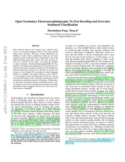 Open Vocabulary Electroencephalography-To-Text Decoding and Zero-shot
  Sentiment Classification