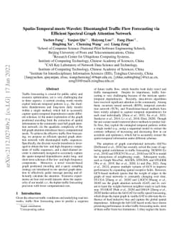 Spatio-Temporal meets Wavelet: Disentangled Traffic Flow Forecasting via
  Efficient Spectral Graph Attention Network